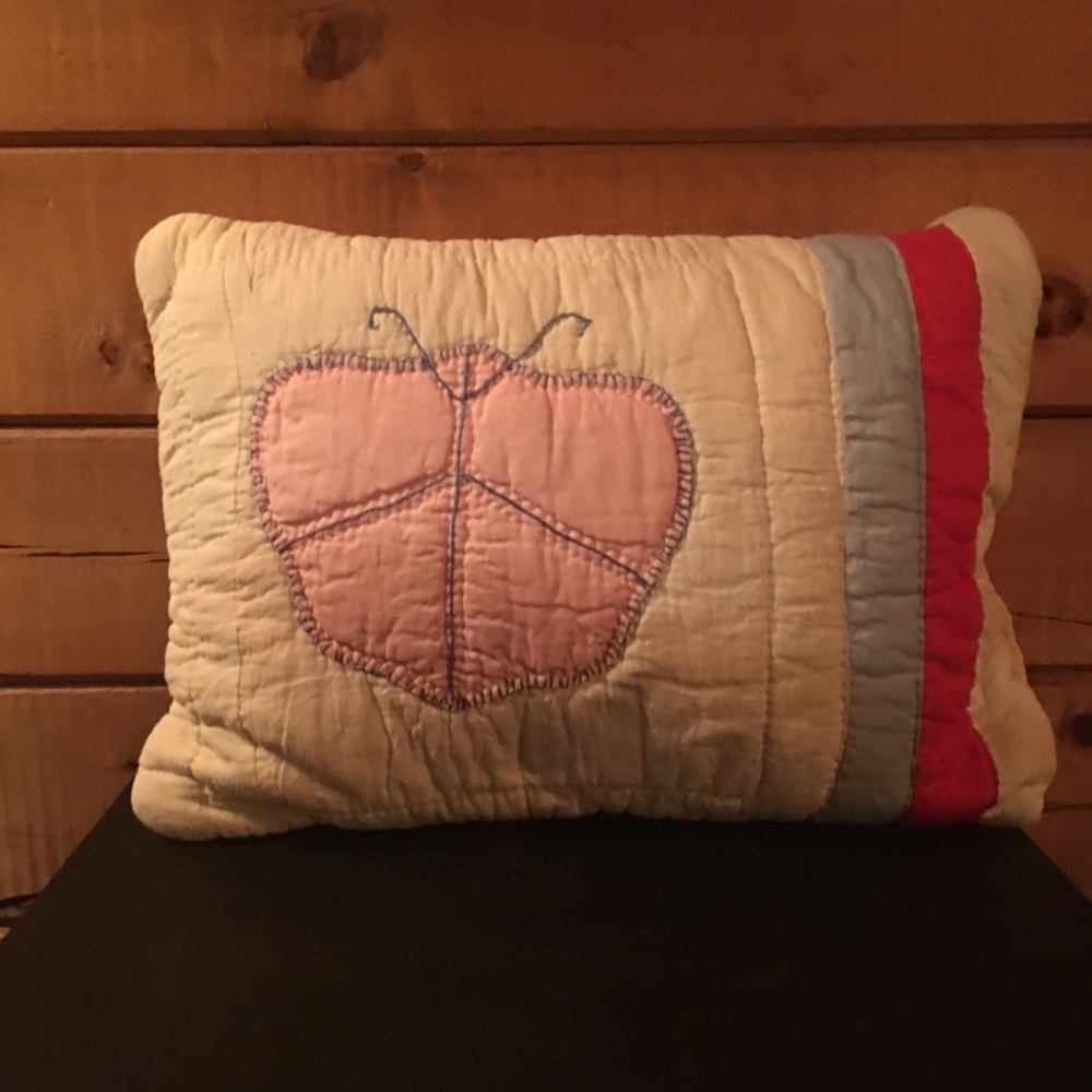 Vintage Pillow made from 85 yr old Quilt. “11x17”